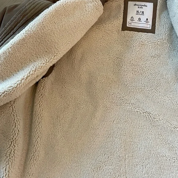 Abercrombie Tan Hooded Coat - Picture 4 of 6